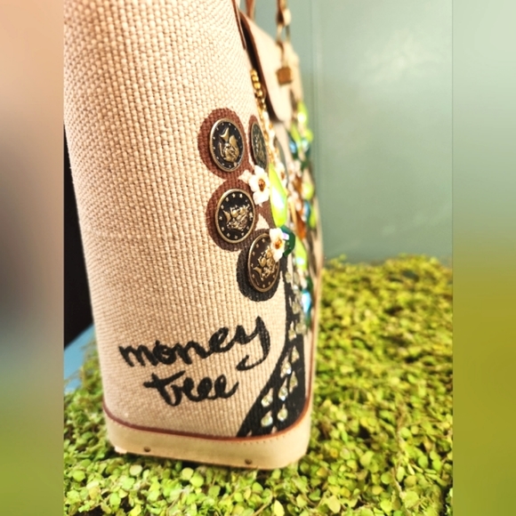 60s ENID COLLINS Texas MONEY TREE Bird Coins Flowers Collector Bag Purse EUVC - Picture 3 of 16